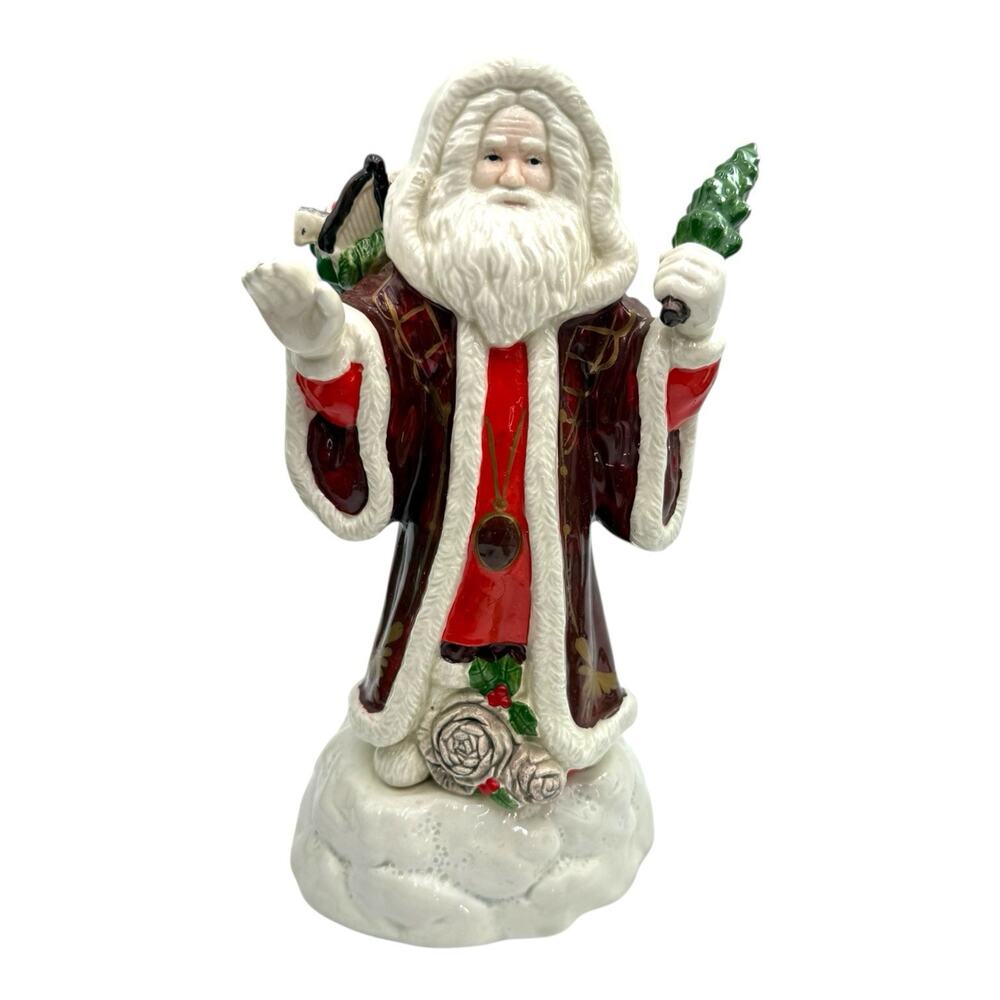 Vintage Schmid‎ Music Box Kris Kringle Lasting Endearments Works See Video Santa